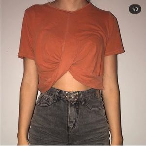 Orange shirt from Urban Outfitters